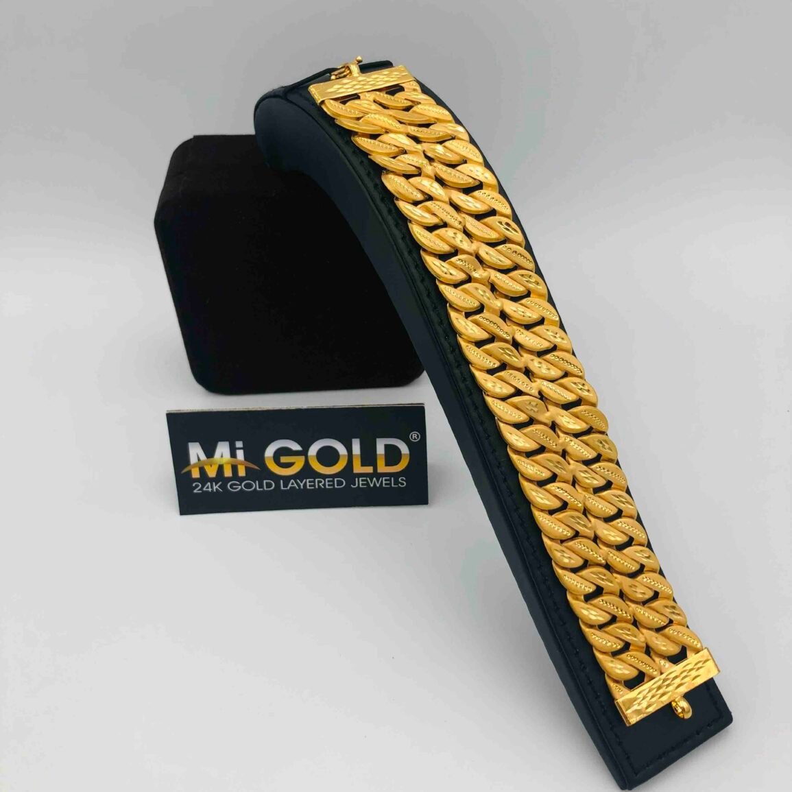 Gold-Plated Double-Row Curb Link Bracelet